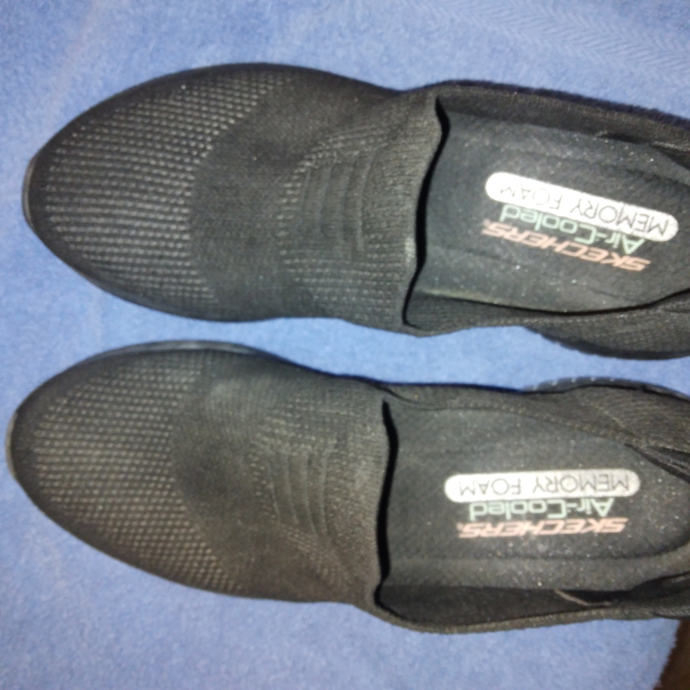 Skechers Black Athletic Slip-On Shoes